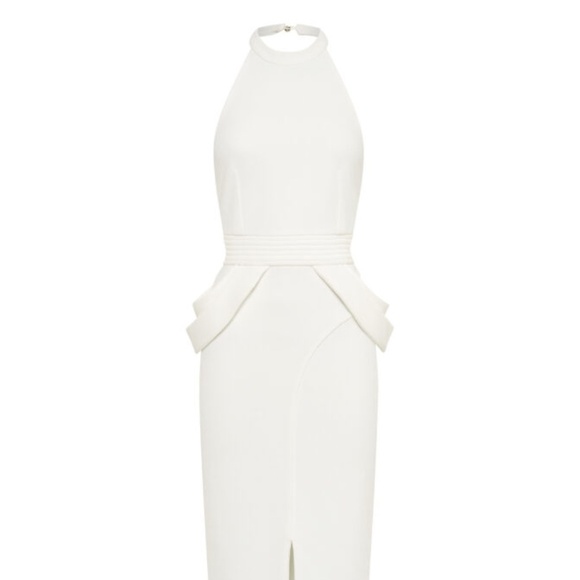 ZHIVAGO Rise Textured Halter Dress White 4 NWT - Picture 4 of 13